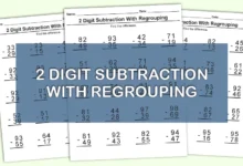 2 Digit Subtraction With Regrouping